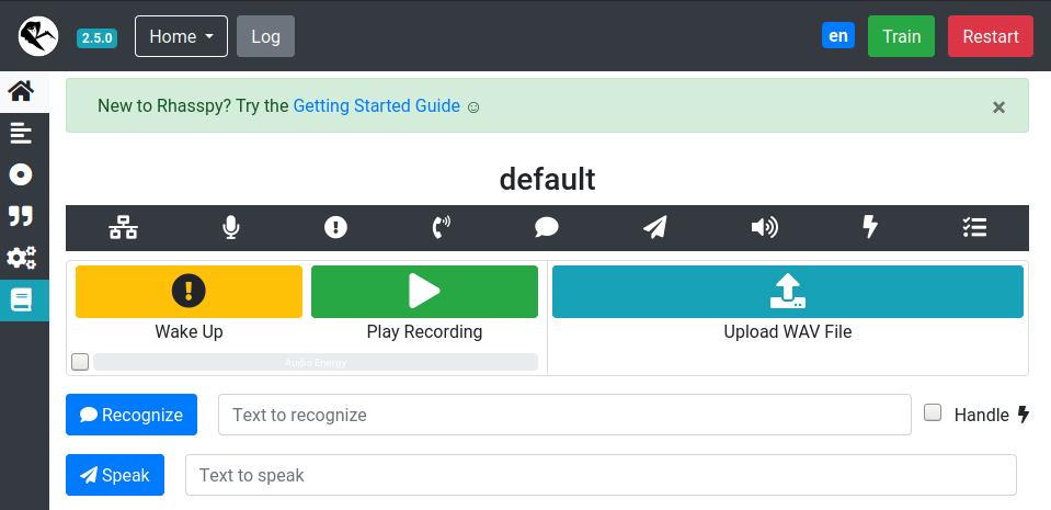 Rhasspy web interface
