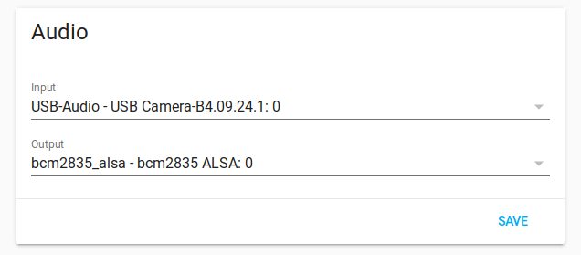 Audio settings for Hass.io