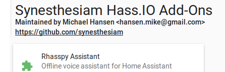 Synesthesiam add-on store
