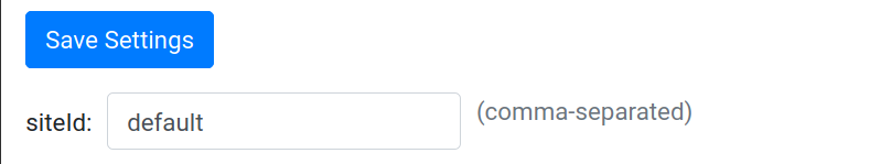 Site id in settings